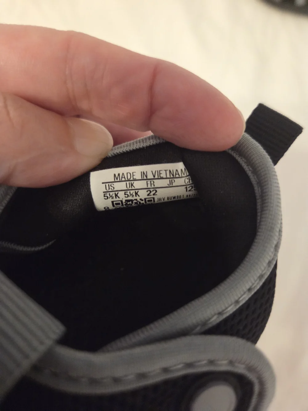 Kids Black and Gray Adidas Water-Ready Shoes